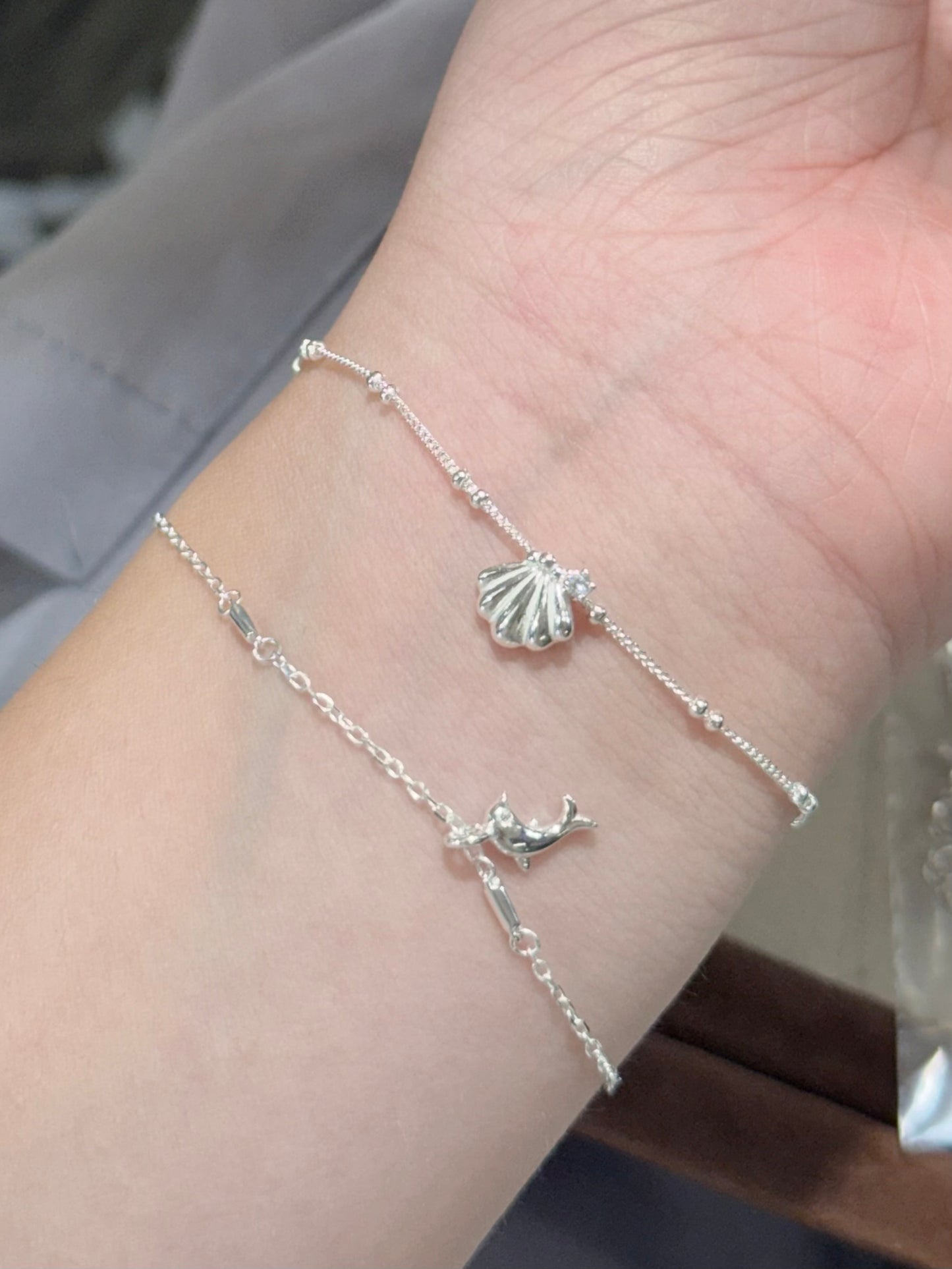 純銀百搭手鏈🐬💗🐚