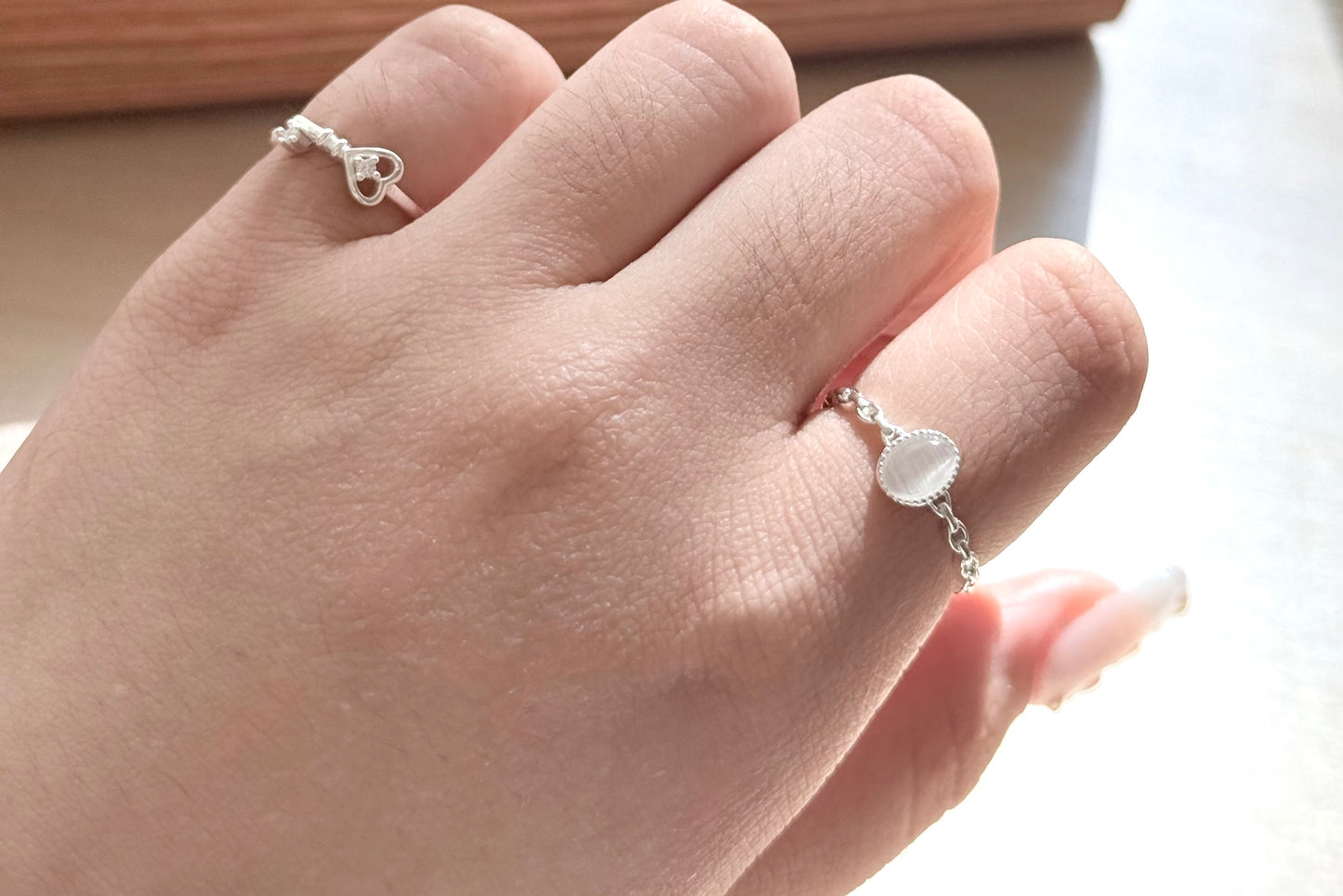 百搭貓眼石復古戒指