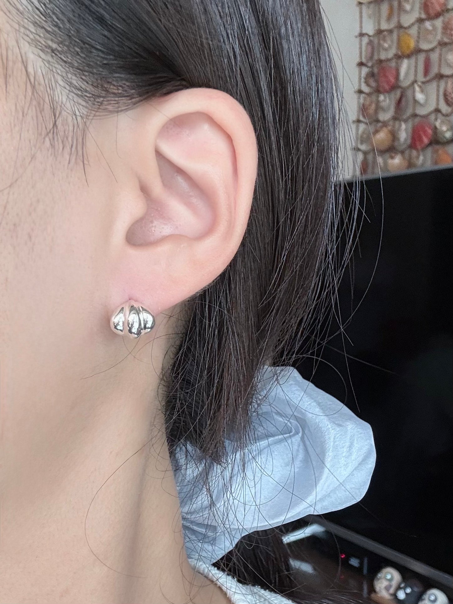 立體捲紋耳環Sculpture Twist Earrings