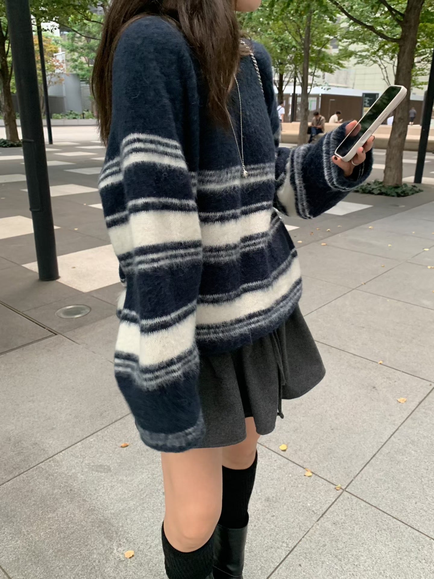 羊駝毛混紡針織上衣