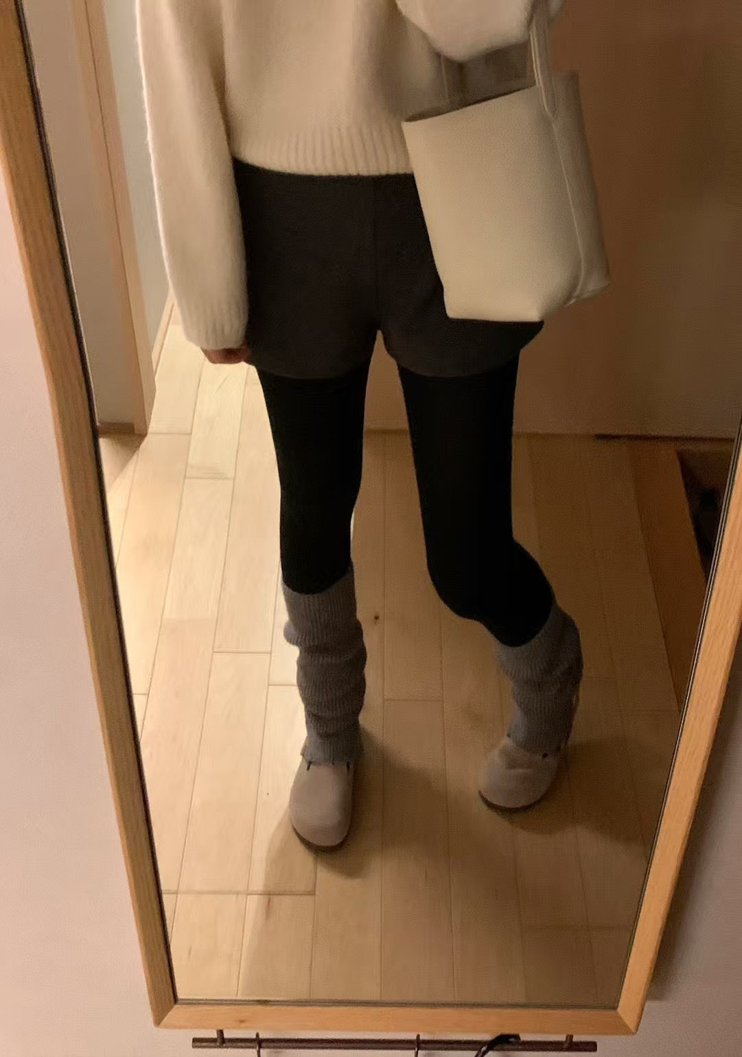 質感厚榜針織羊毛褲