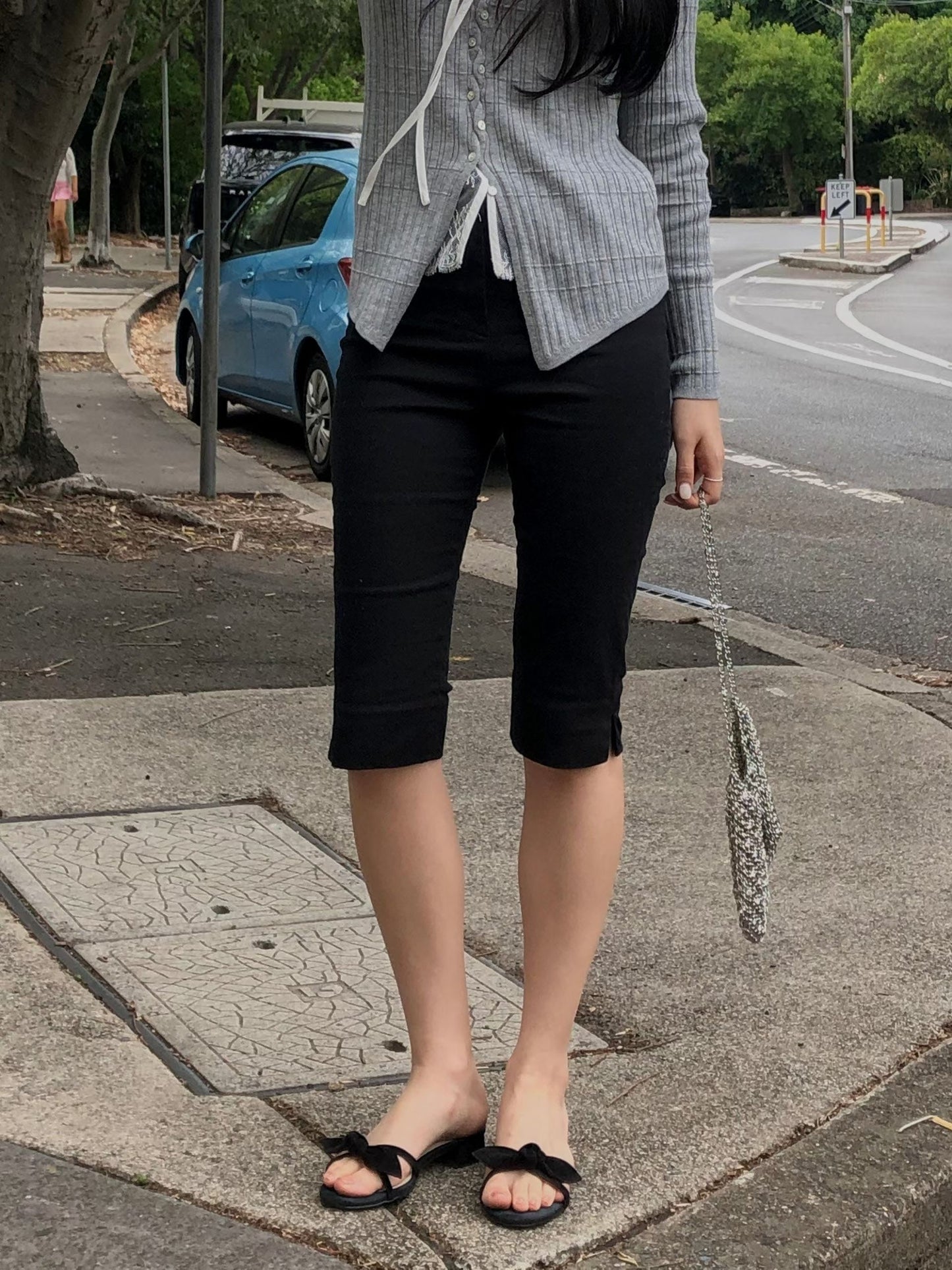 F01針織蕾絲彈性上衣