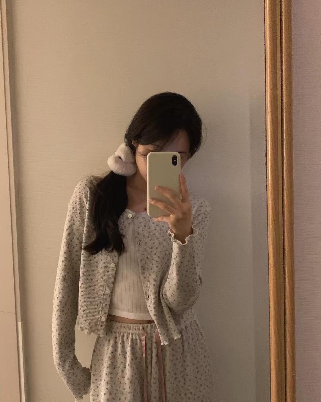 花朵羅紋睡衣套裝