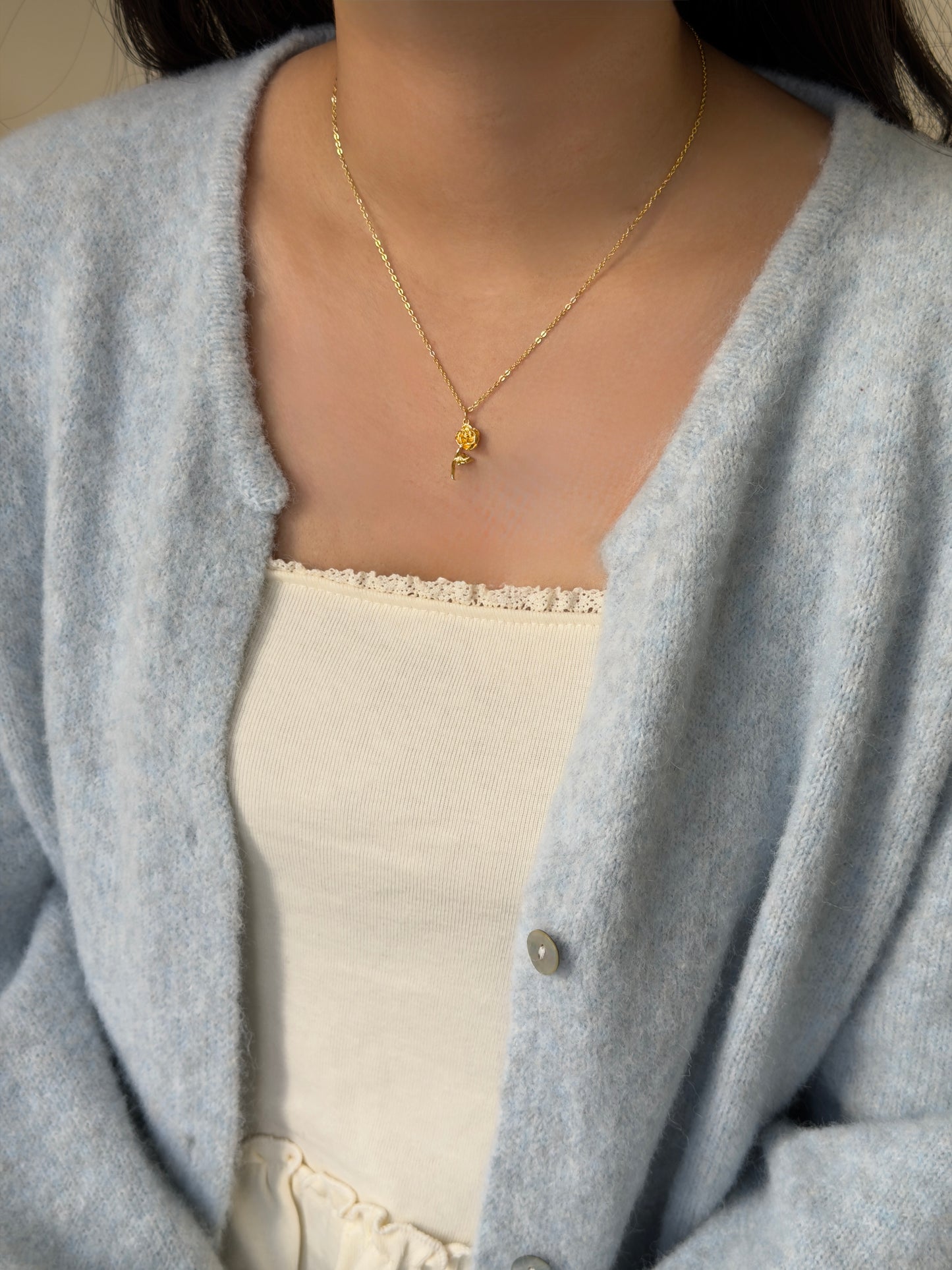 重磅推薦款 精緻玫瑰花苞項鍊🌹✨