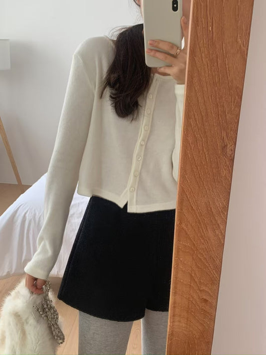 質感厚榜針織羊毛褲