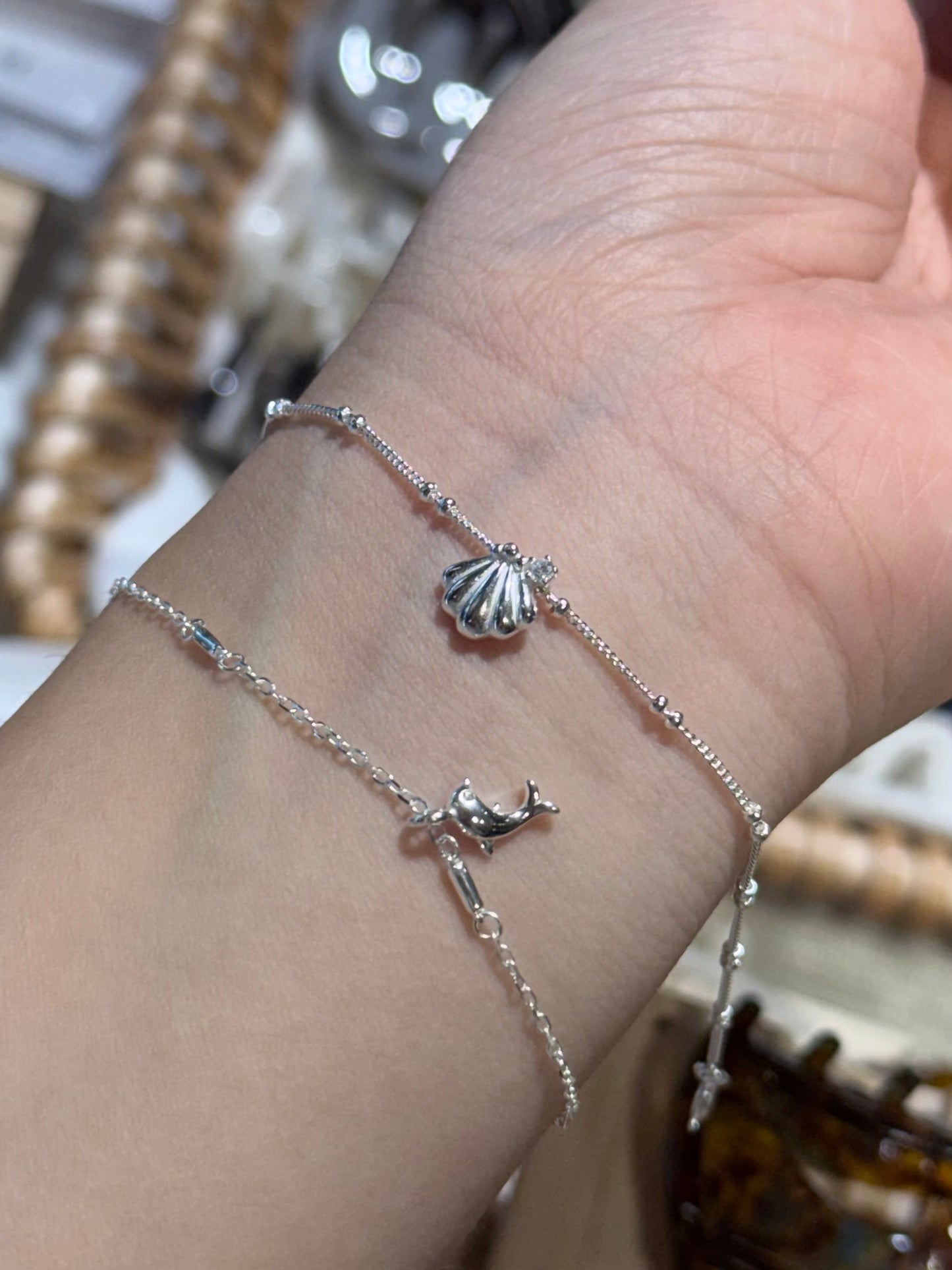 純銀百搭素鏈🐬💗🐚