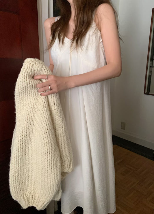 花邊氛圍感內搭洋裝長裙