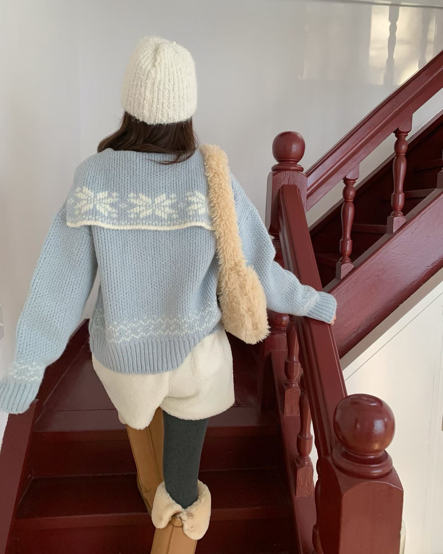 北歐風雪花❄️翻領開衫