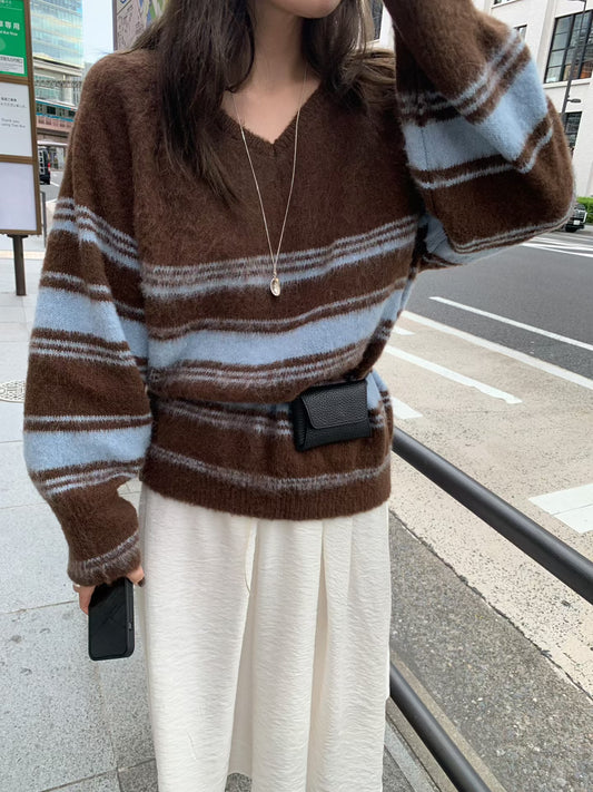 羊駝毛混紡針織上衣