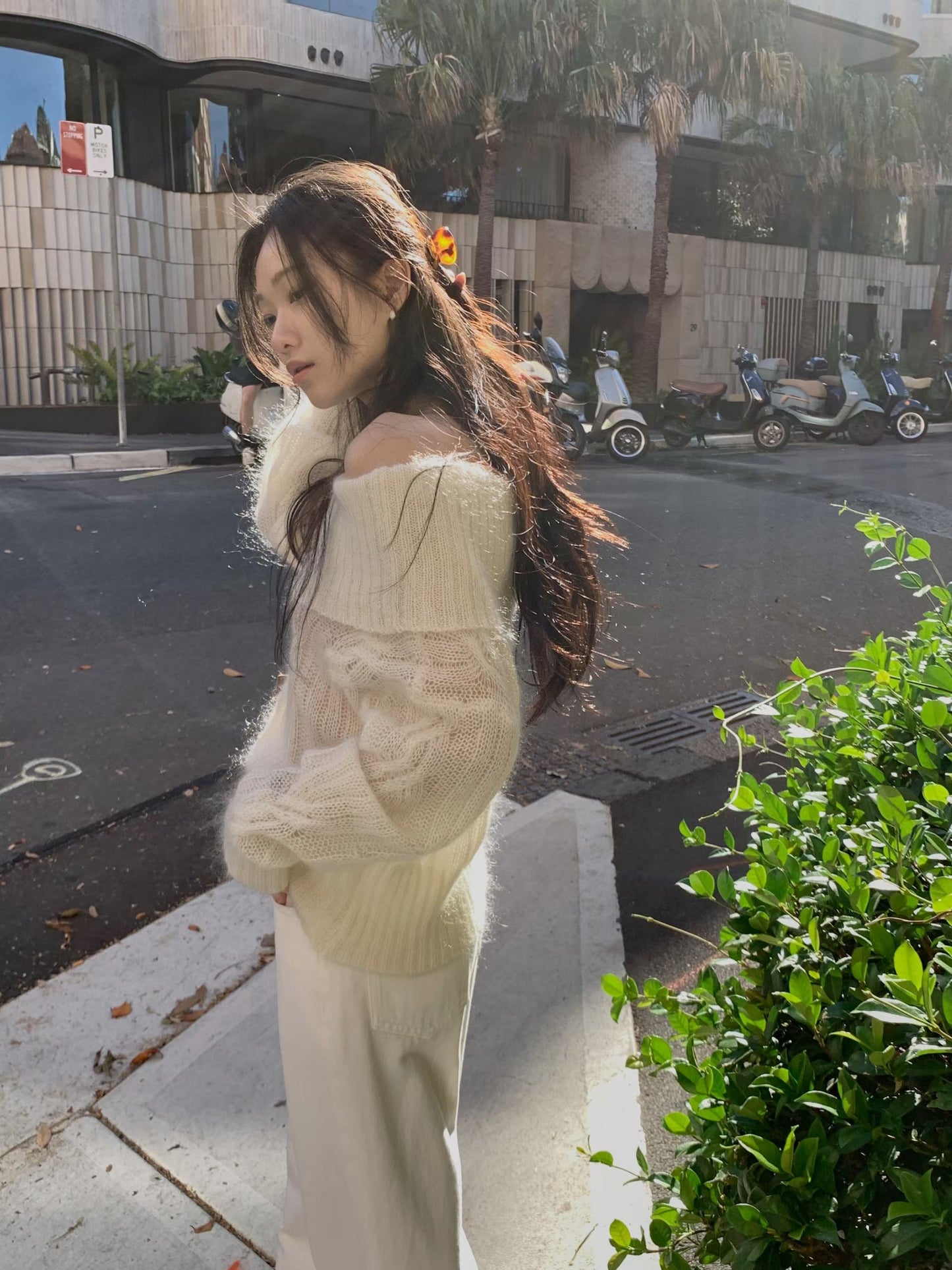 【現貨🍦】F02超級漂亮！麻花針織平口上衣