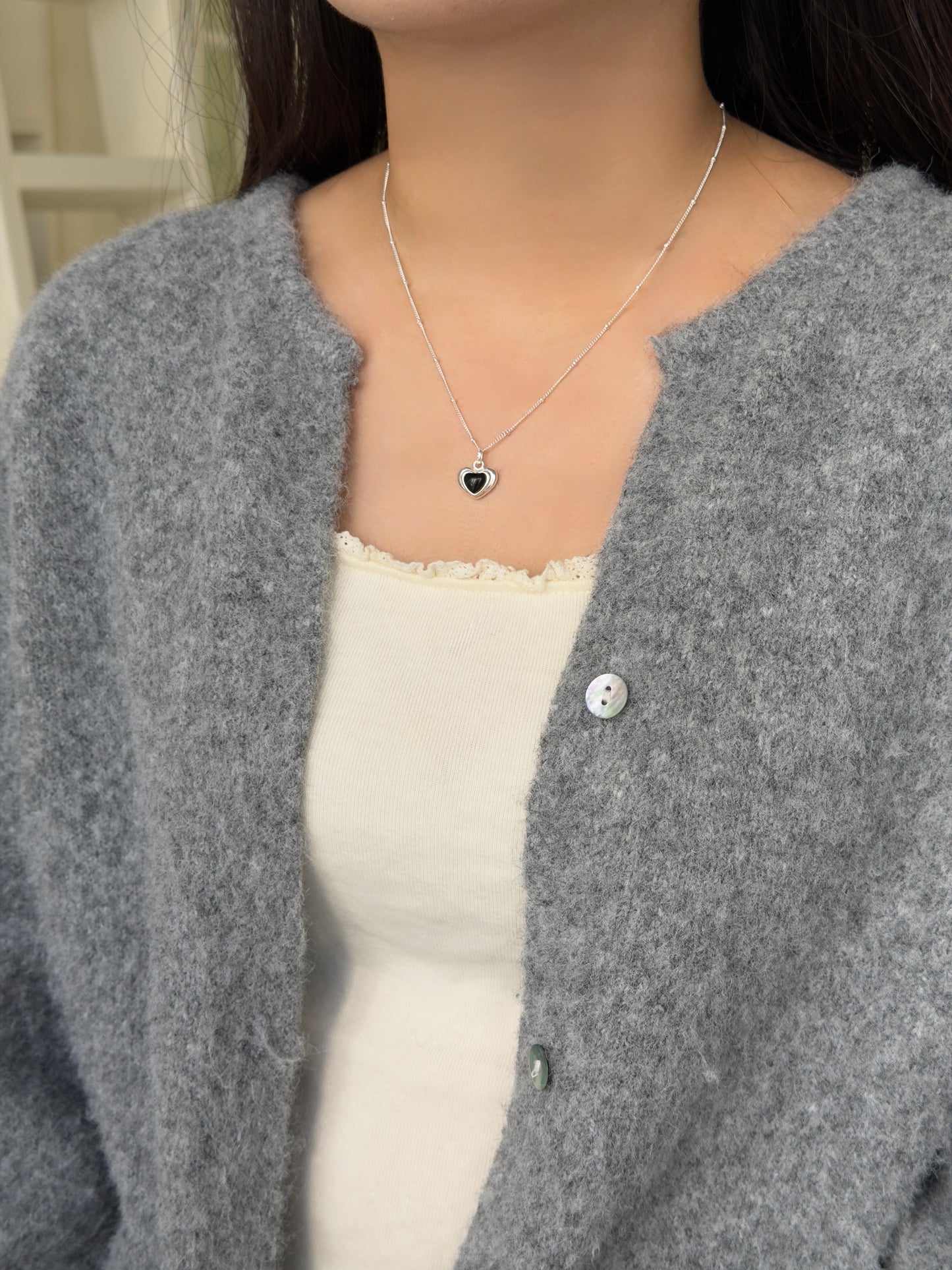 推薦款💝復古感滿滿愛心原石項鍊