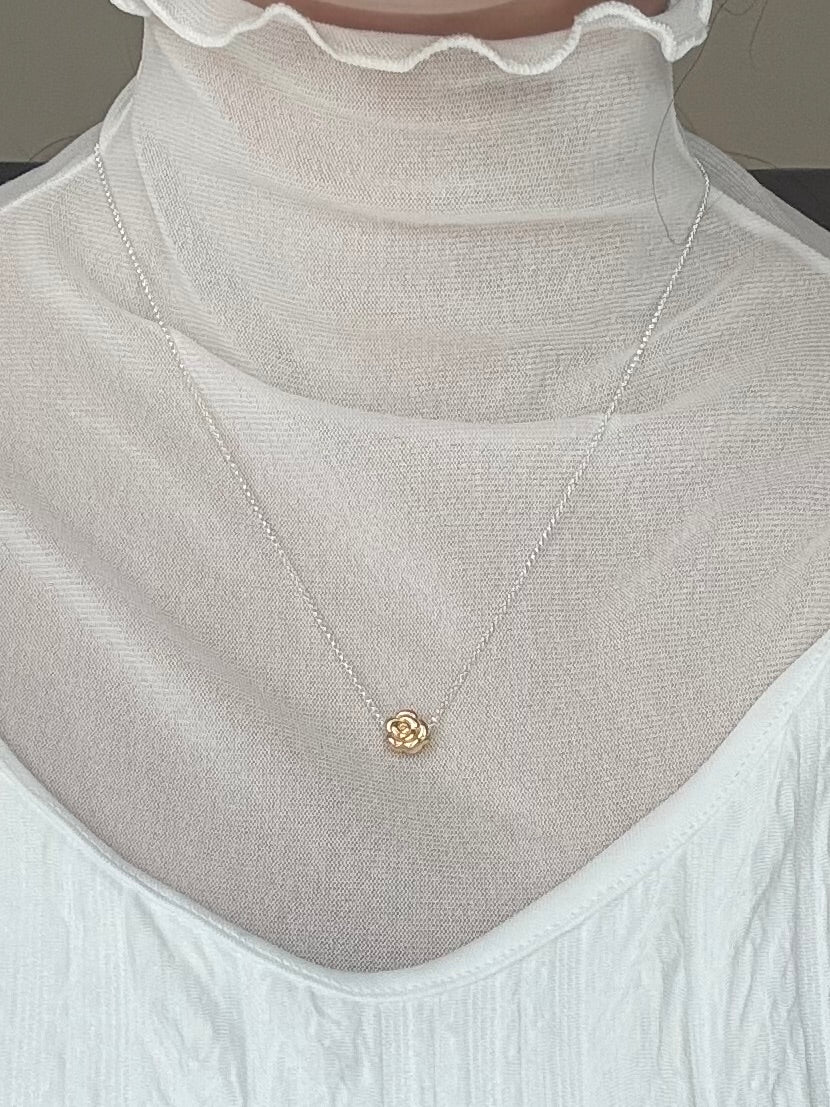 立體玫瑰調節項鍊Rose Bloom Necklace