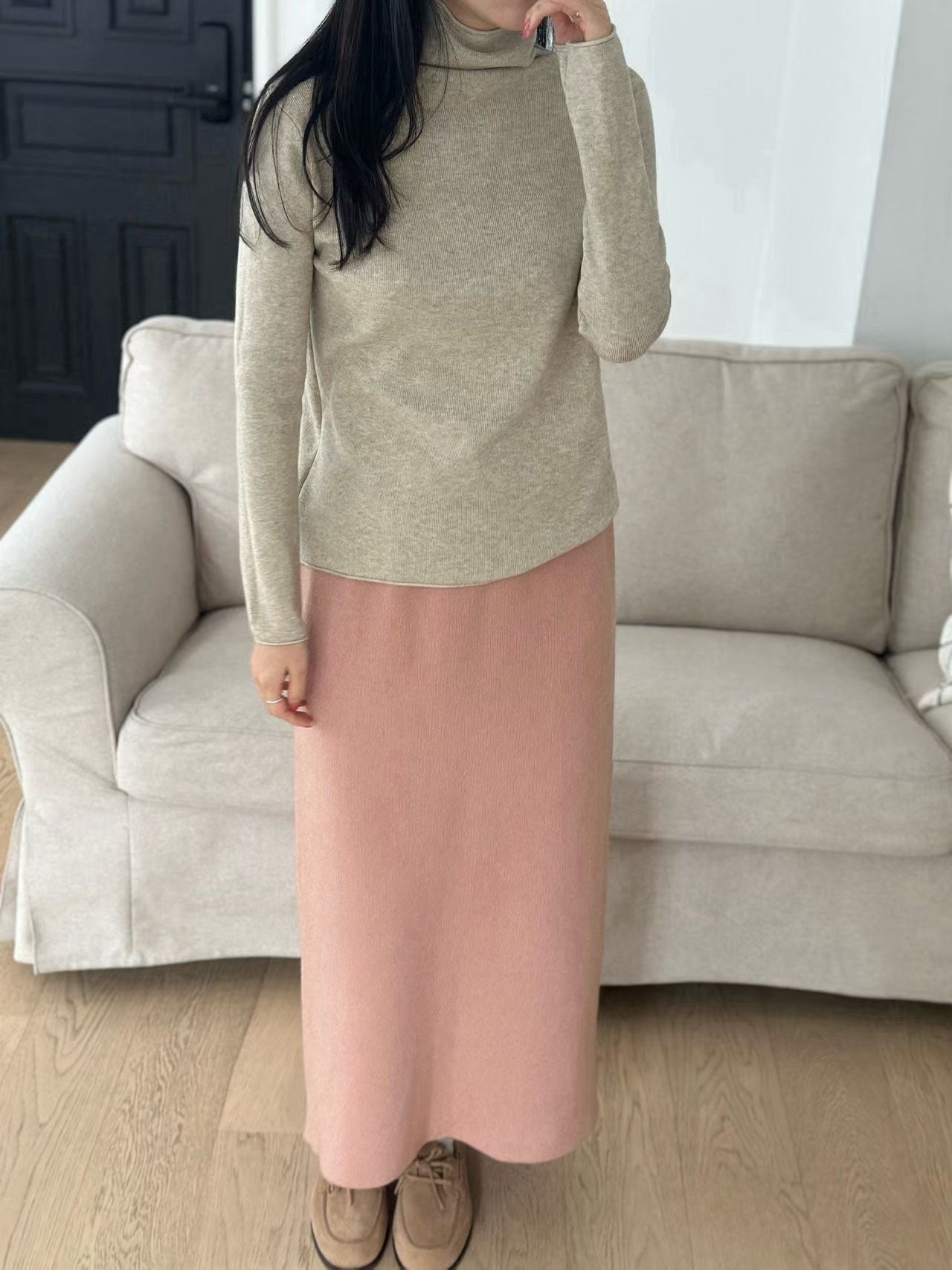 厚榜羊毛針織裙