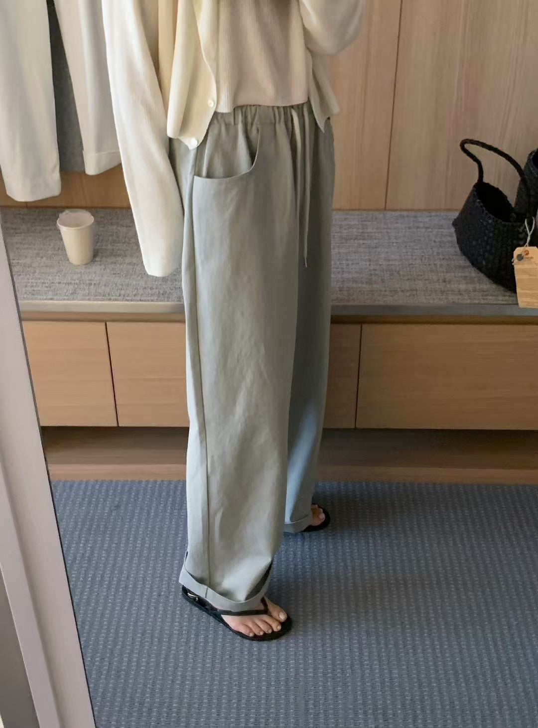 Y35法式慵懶感休閒褲