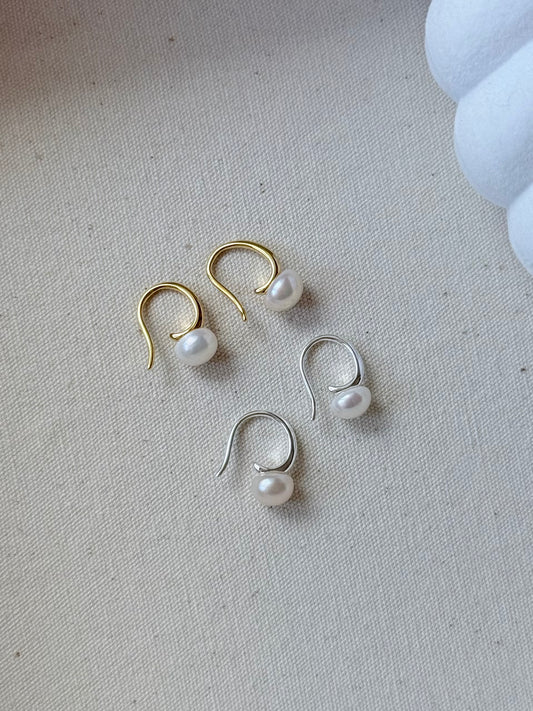經典百搭淡水珍珠耳環