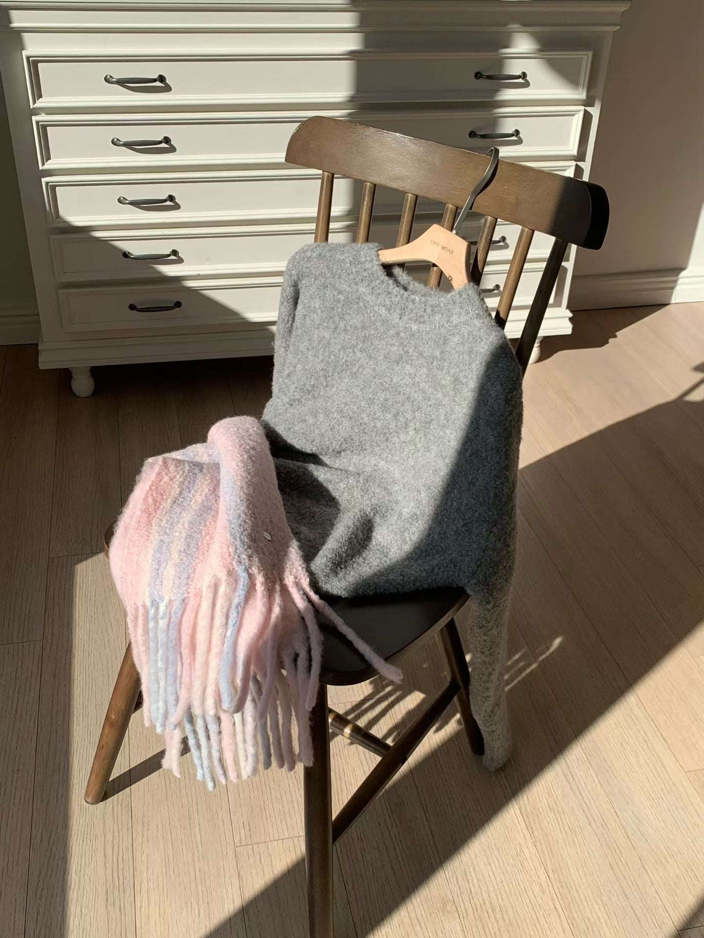 超級可愛柔軟的混色雙面羊毛圍巾🧣