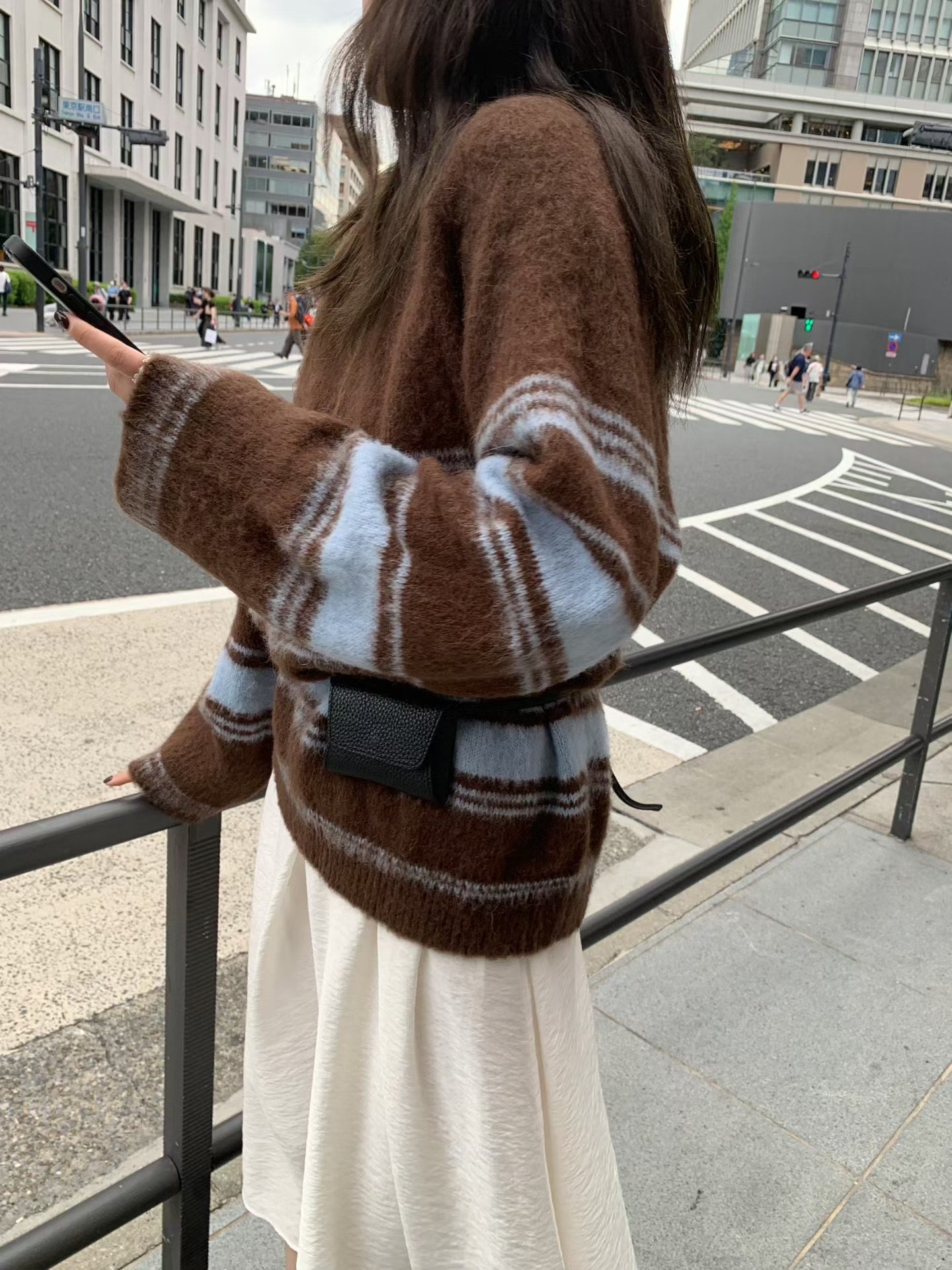 羊駝毛混紡針織上衣