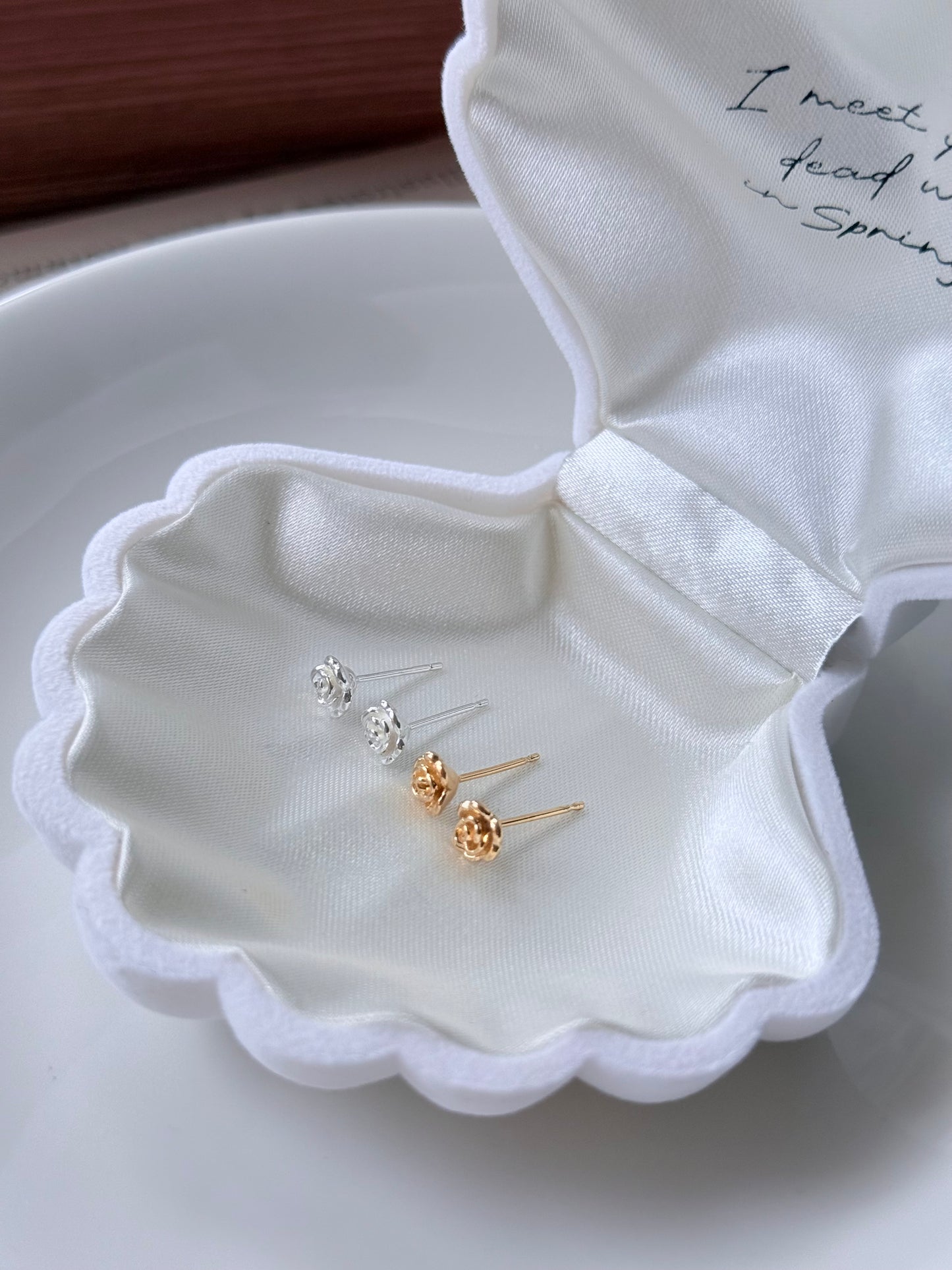 💛奶霧玫瑰耳環Rose Bloom Earrings