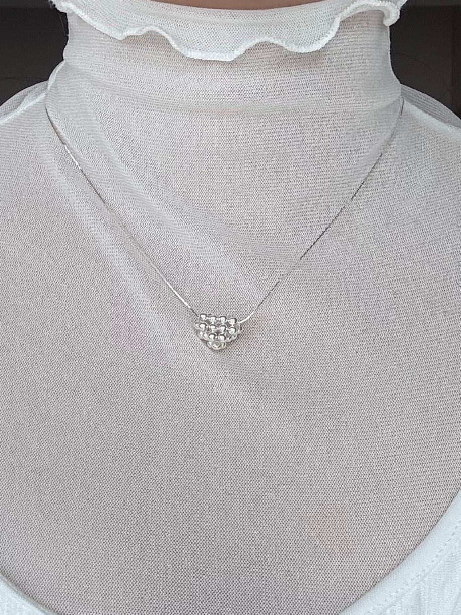 銀珠愛心項鍊Bubble Heart  Necklace