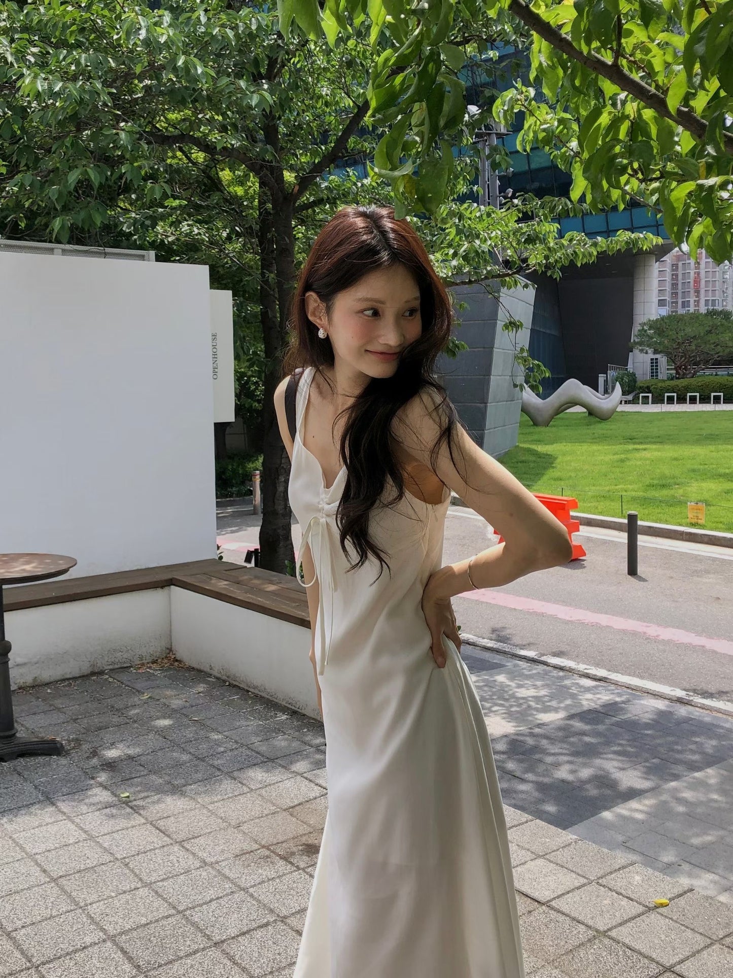 J16法式月光蝴蝶結長洋裝