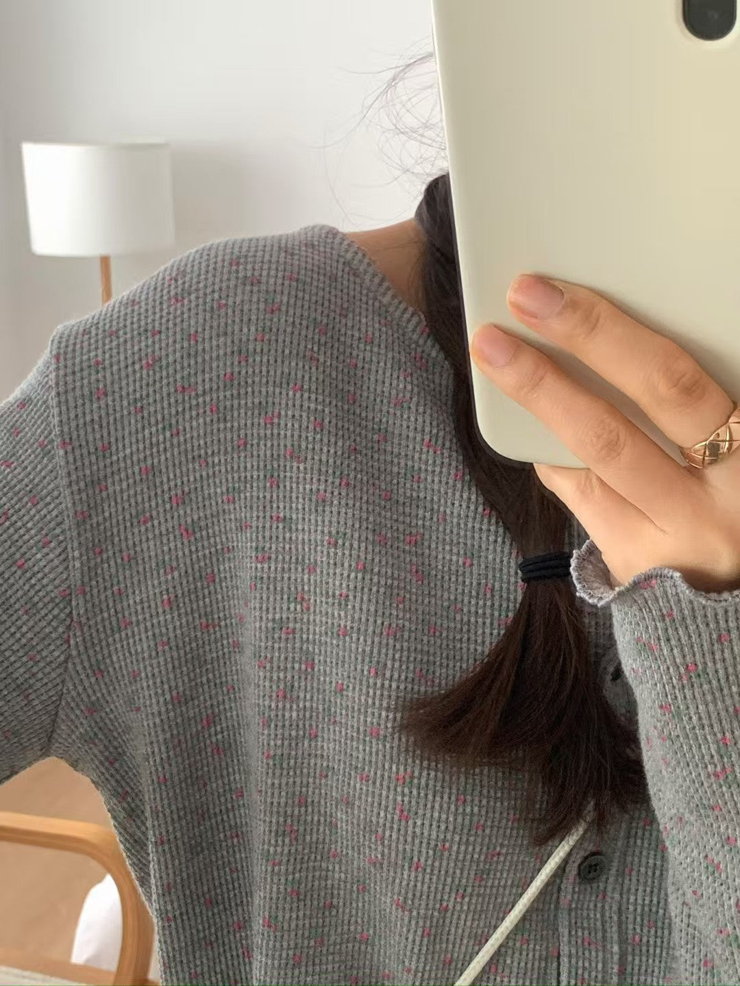 花朵羅紋睡衣套裝