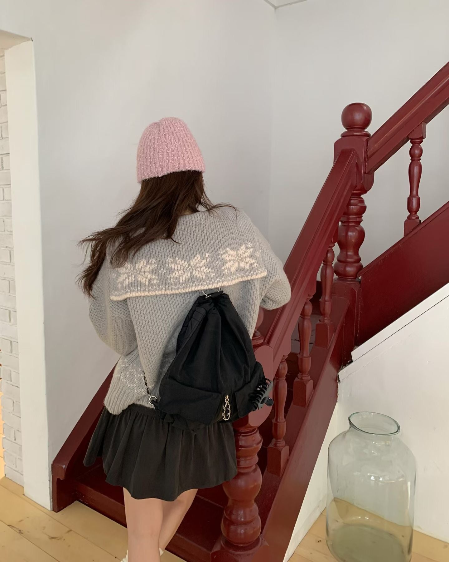 北歐風雪花❄️翻領開衫