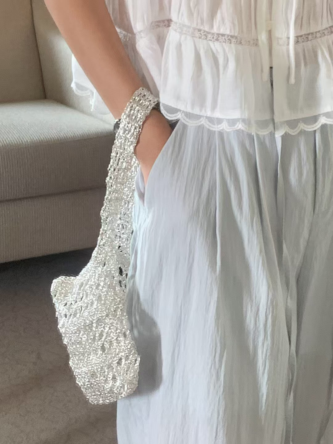 J06夏日必備☀️法式天絲涼感舒服褲
