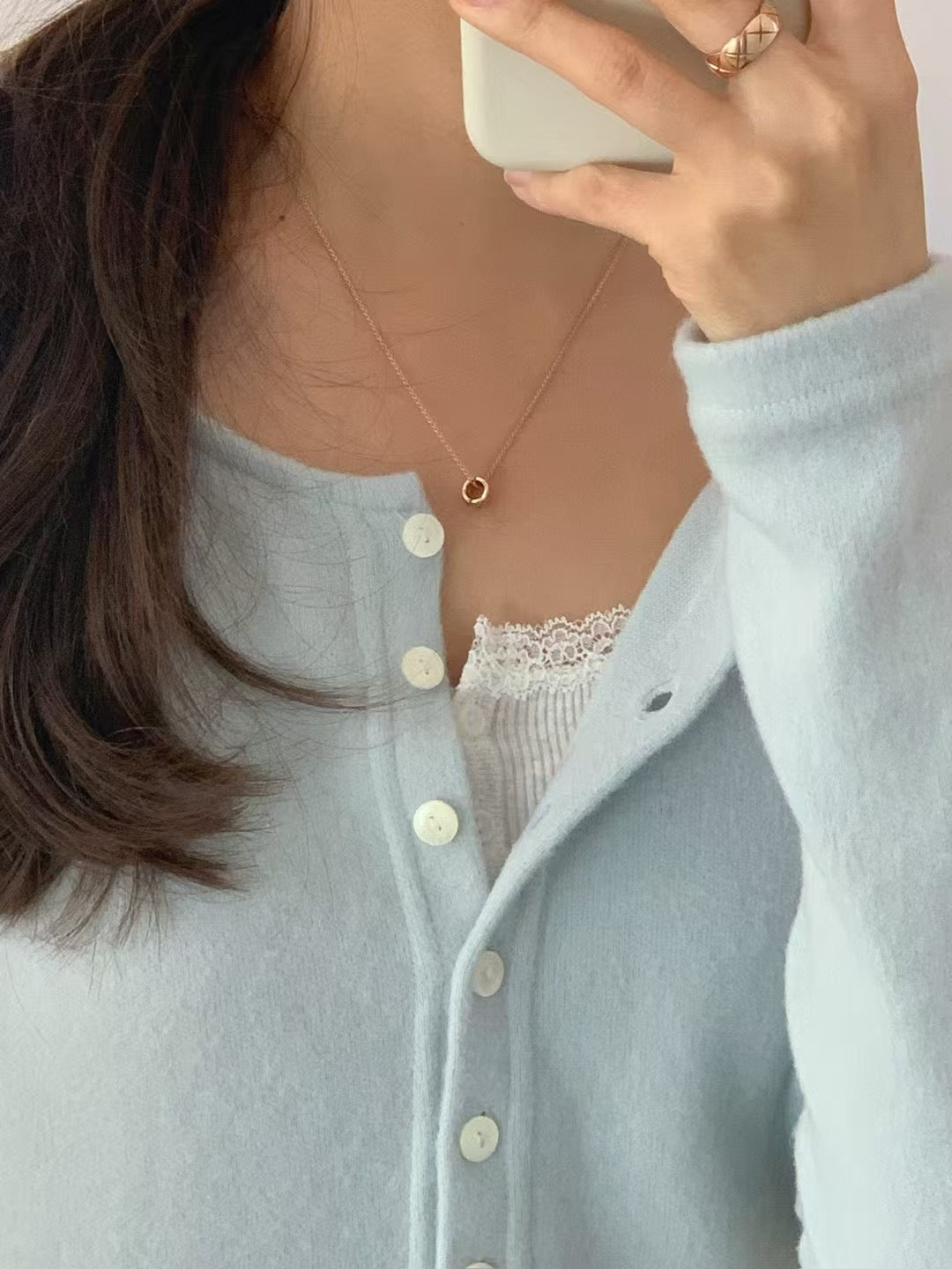 安哥拉羊毛針織開襟衫