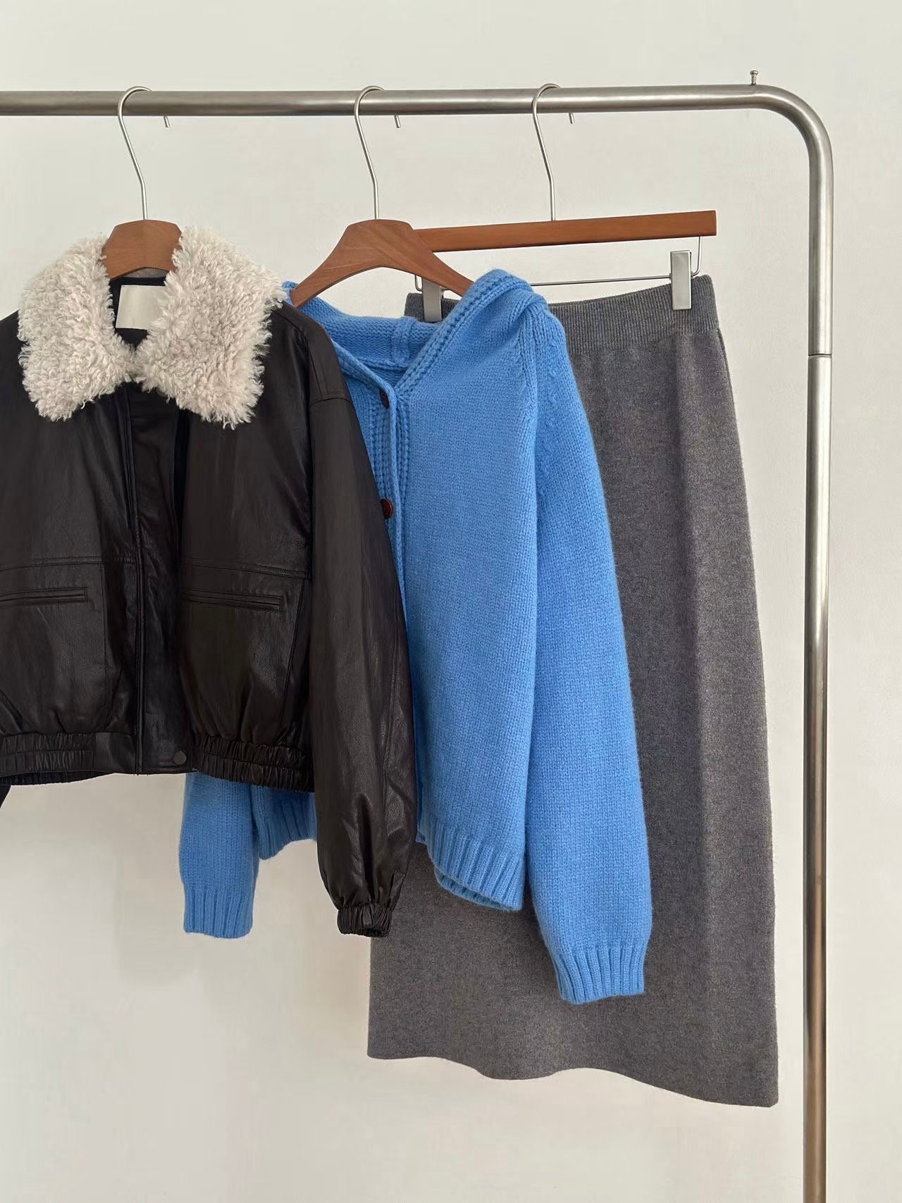 厚榜羊毛針織裙