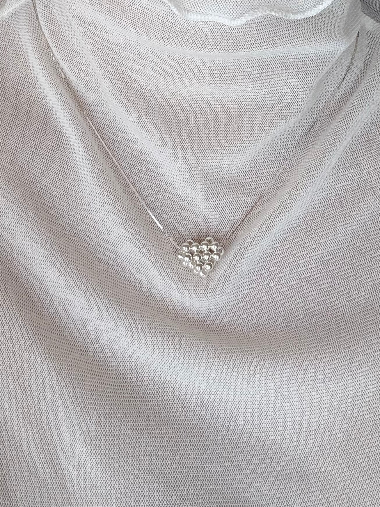 銀珠愛心項鍊Bubble Heart  Necklace