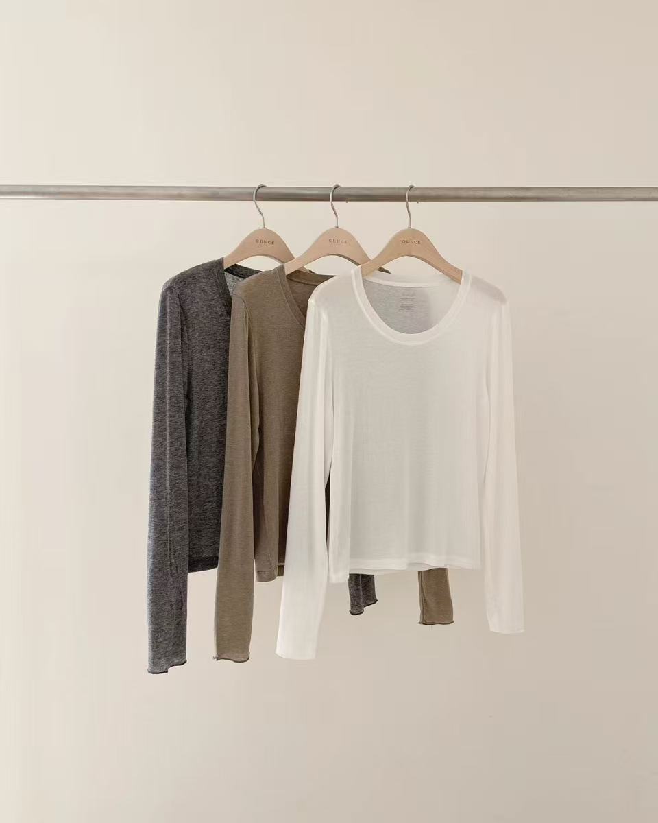 韓國熱銷🔥天絲羊毛圓領打底衣