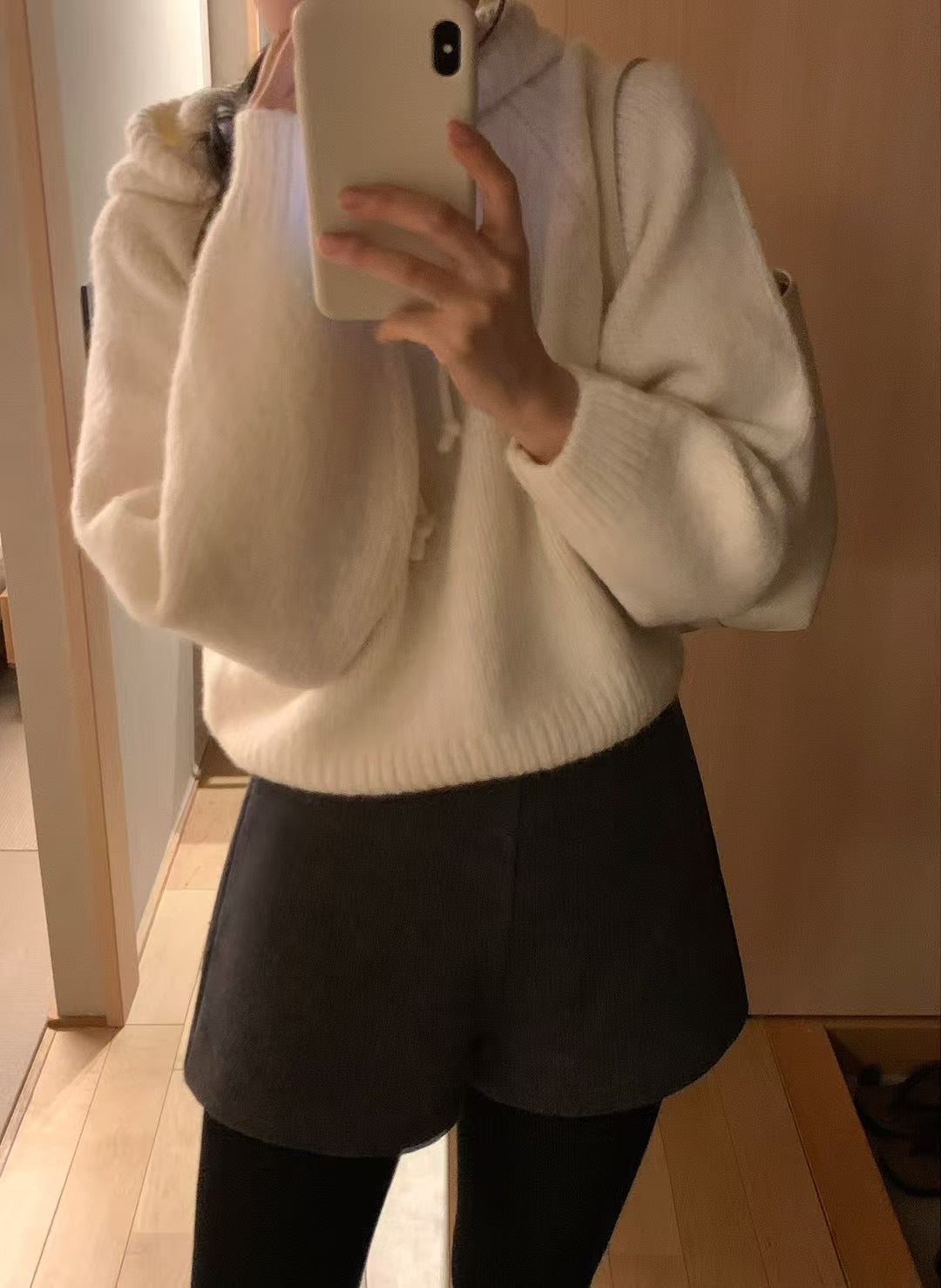 質感厚榜針織羊毛褲