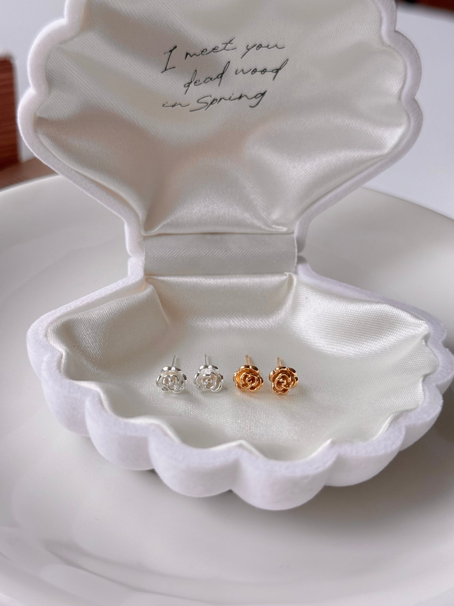 💛奶霧玫瑰耳環Rose Bloom Earrings