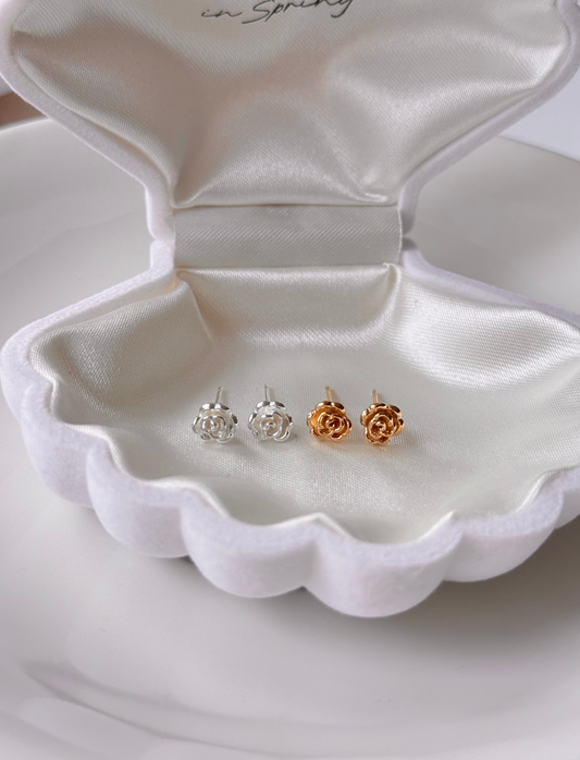 💛奶霧玫瑰耳環Rose Bloom Earrings