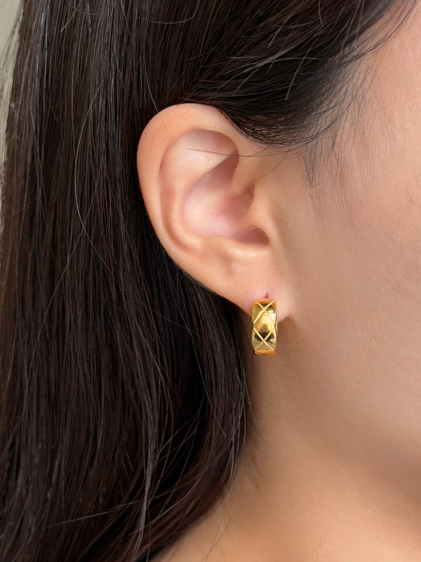 經典推薦💝重磅菱格紋耳環