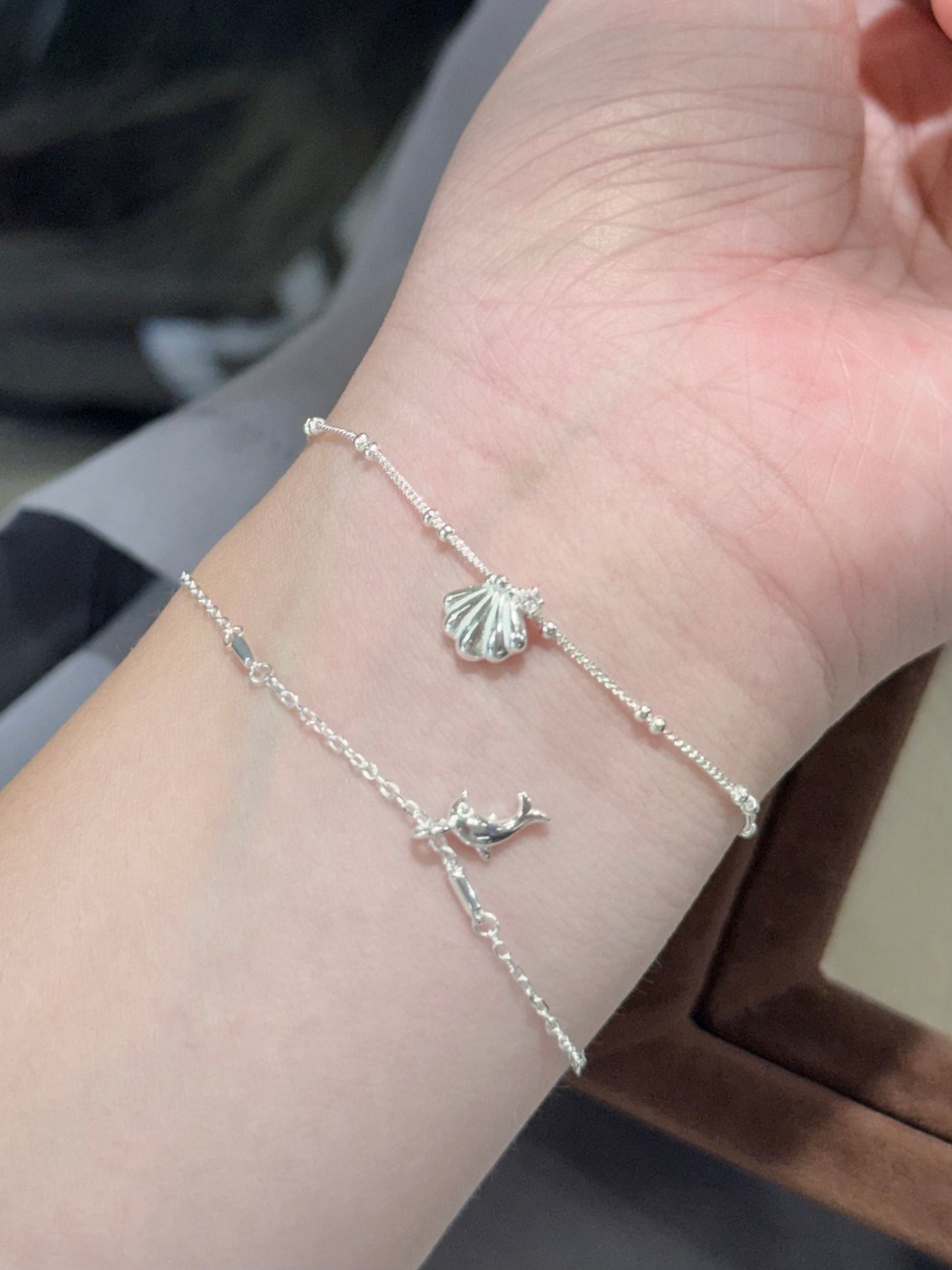 純銀百搭素鏈🐬💗🐚