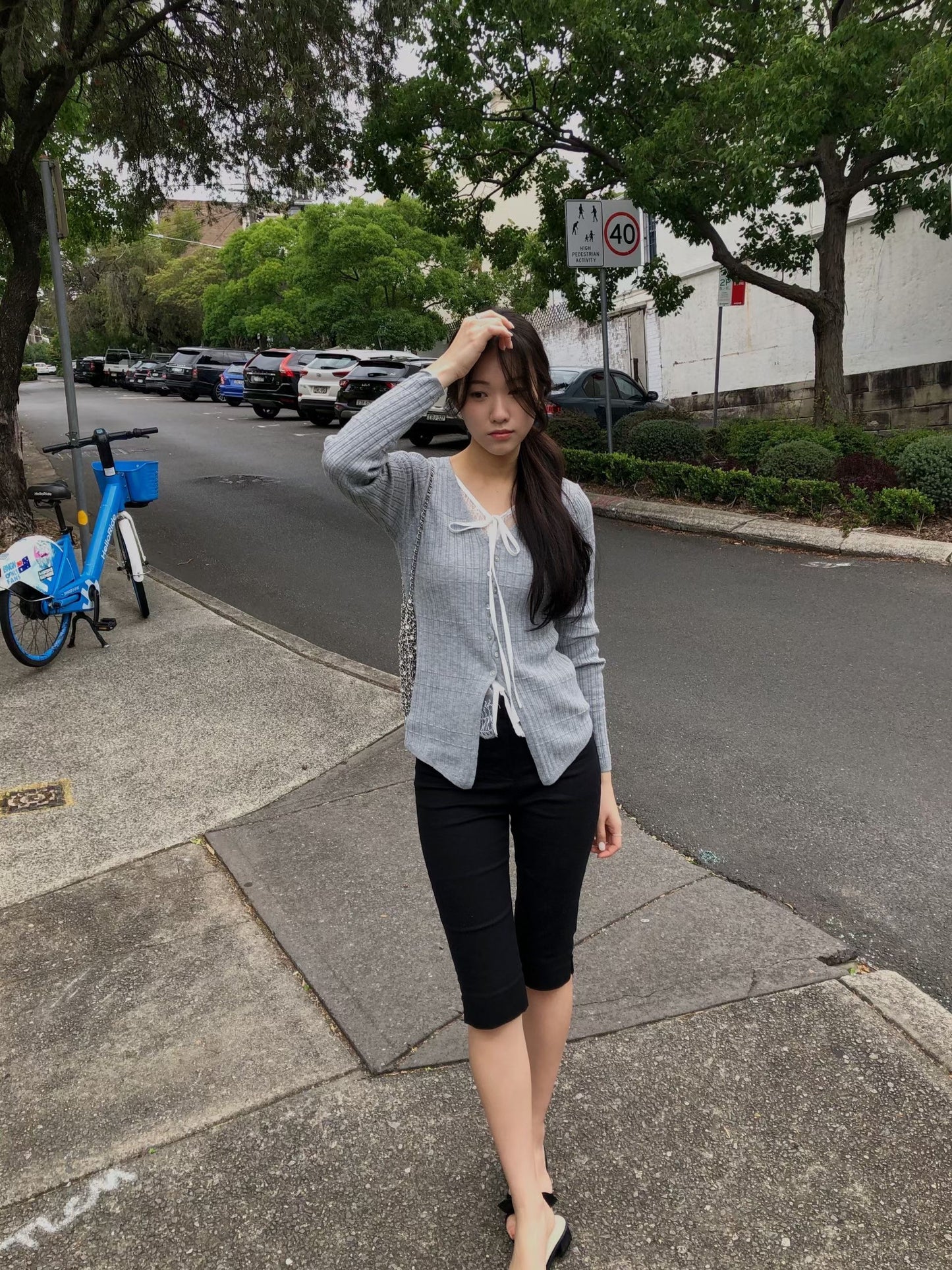 F01針織蕾絲彈性上衣