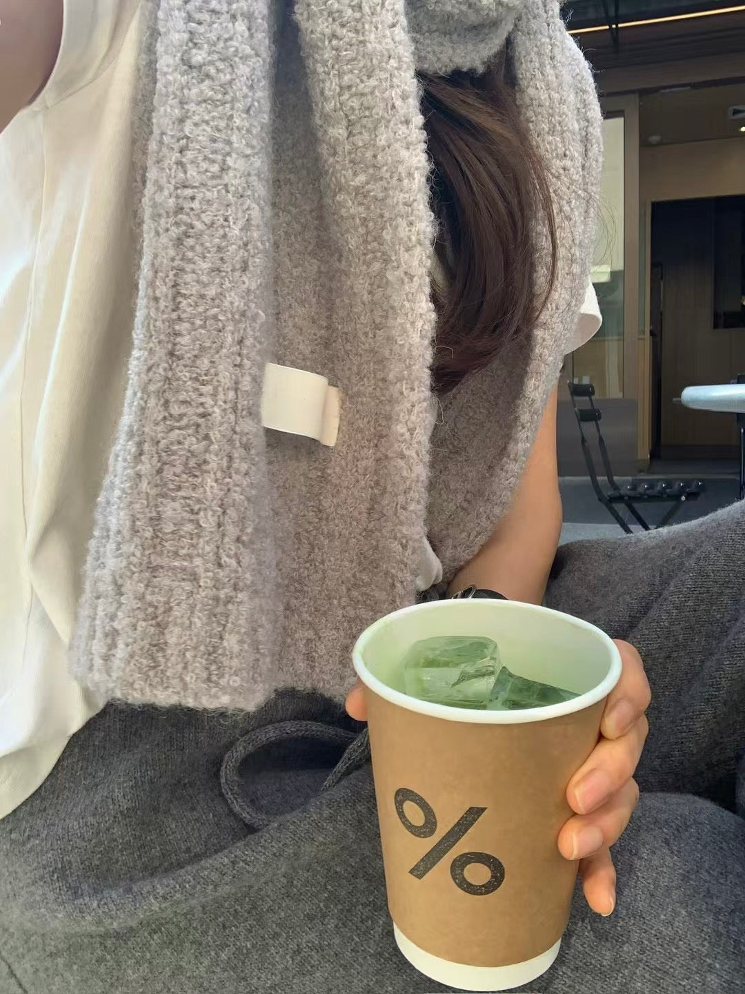 韓國設計師款🇰🇷羊駝毛羊毛混織圍巾