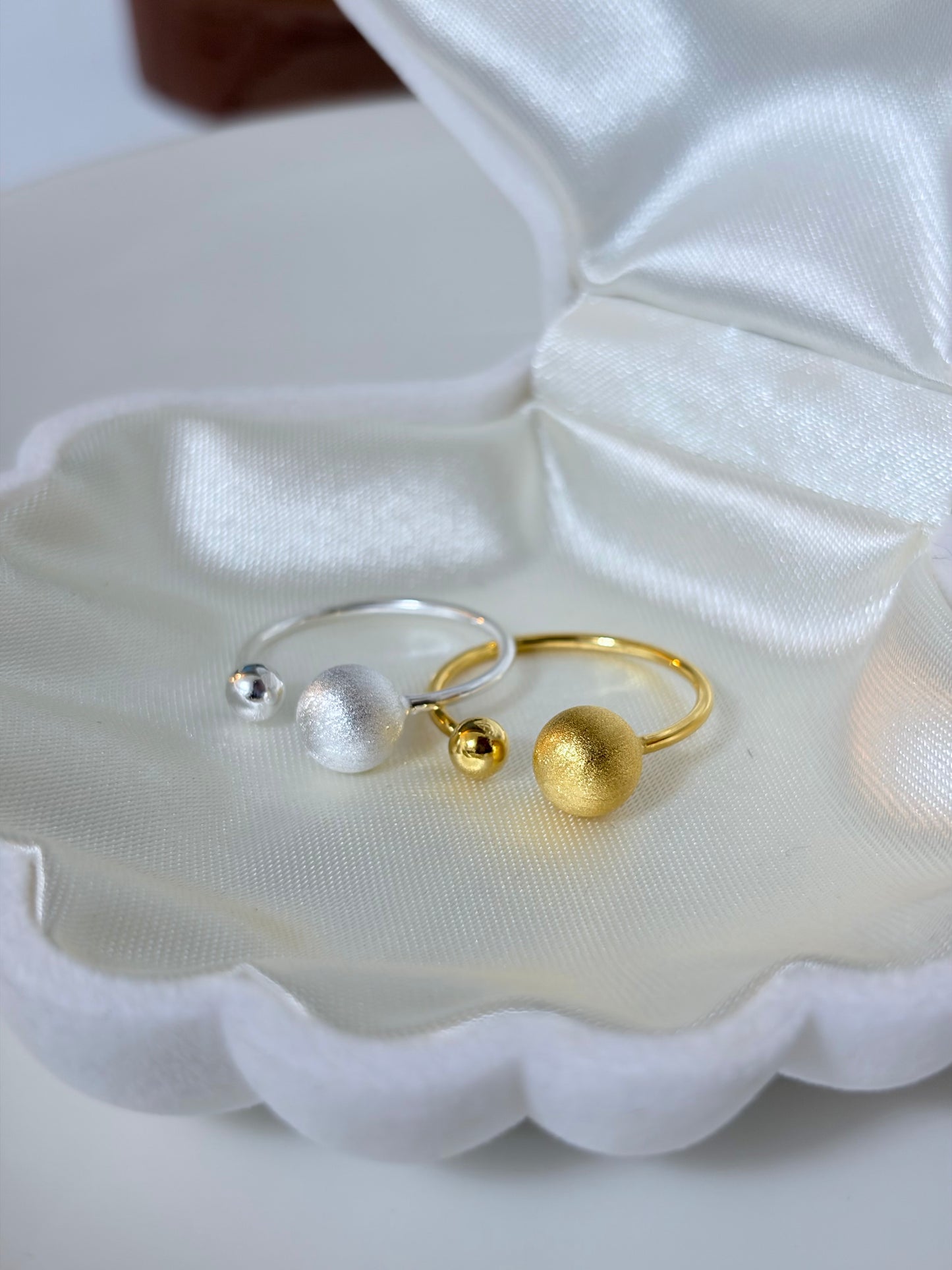 雙球霧光戒指Misty Duo Ring