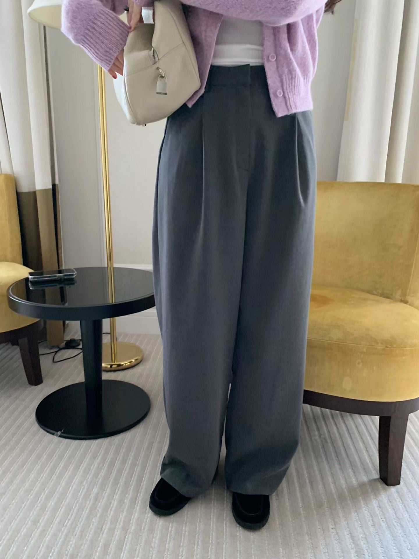 質感厚挺羊毛西裝褲