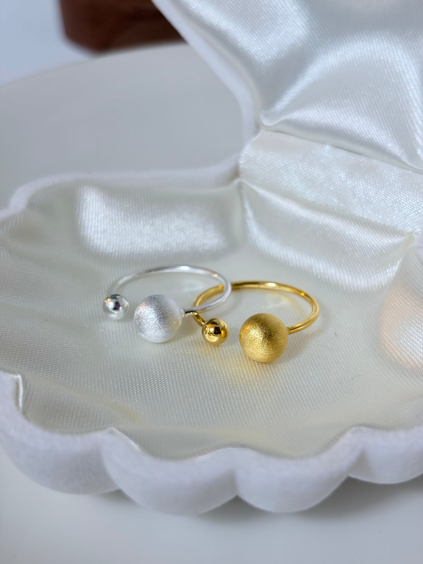 雙球霧光戒指Misty Duo Ring