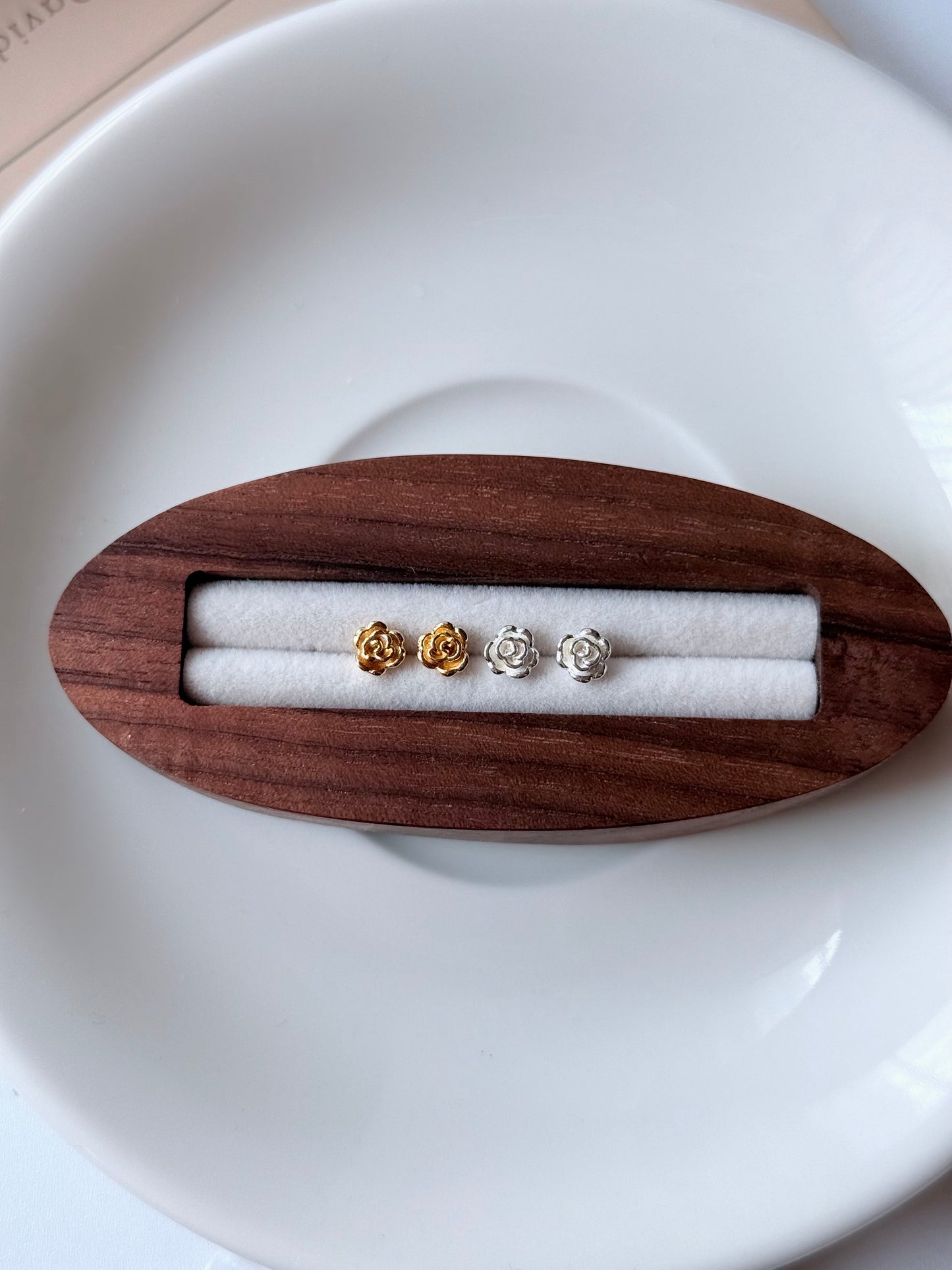 💛奶霧玫瑰耳環Rose Bloom Earrings