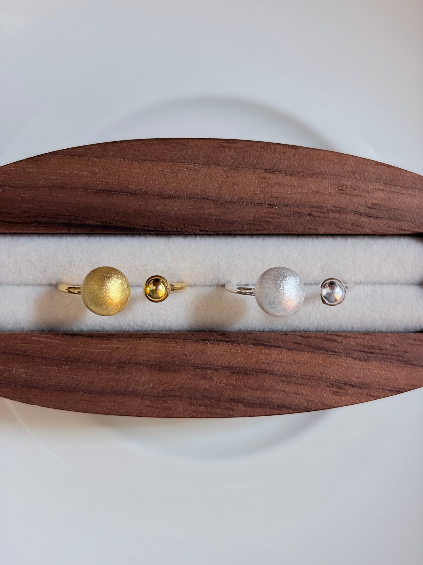 雙球霧光戒指Misty Duo Ring