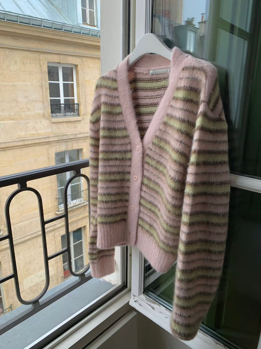 羊駝毛羊毛混織開衫