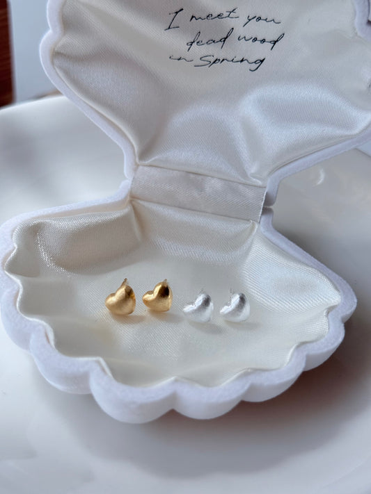 霧面愛心耳環💖Matte Heart Earrings