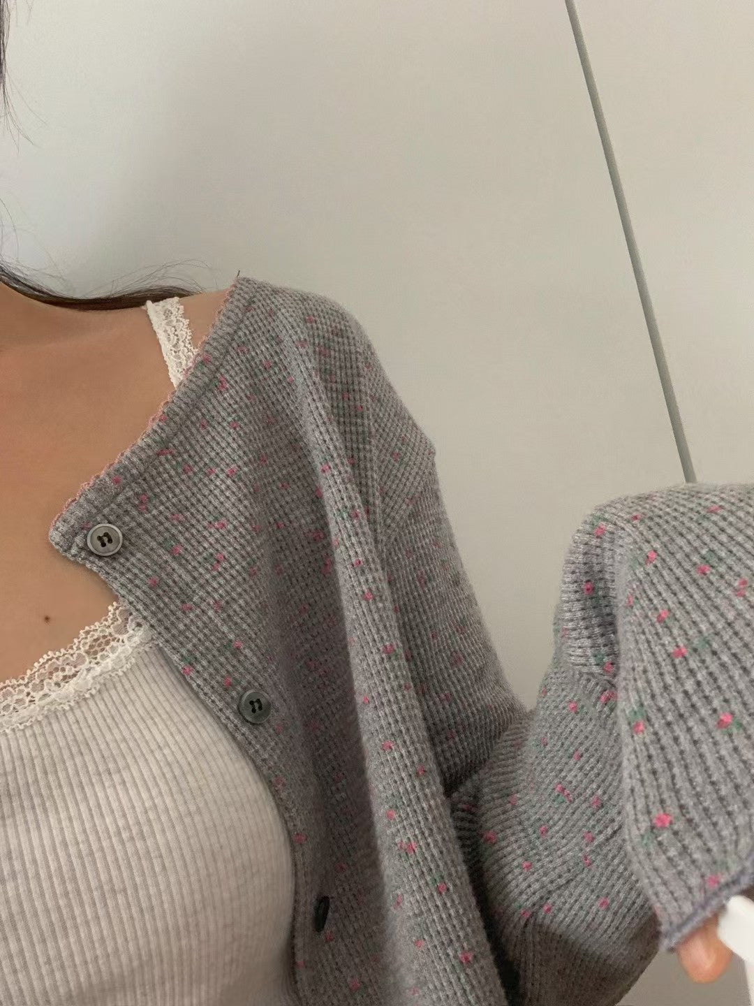 花朵羅紋睡衣套裝