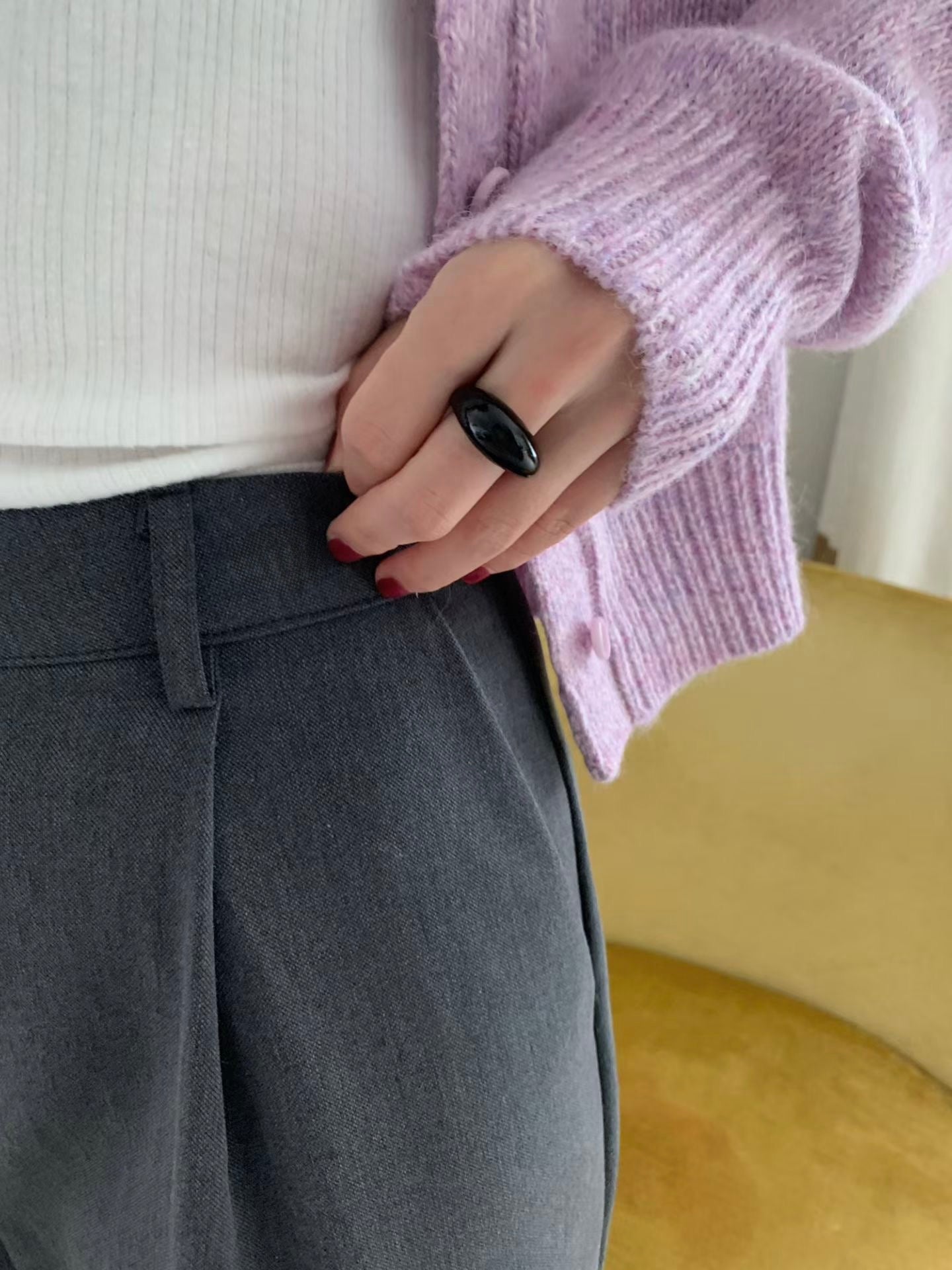 質感厚挺羊毛西裝褲