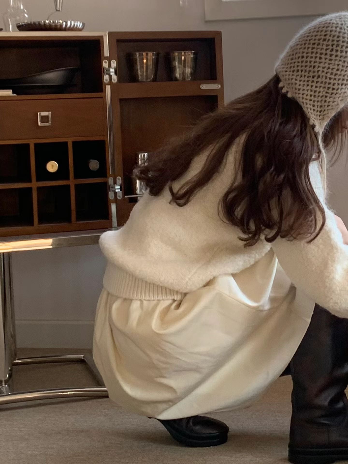 療癒色系🩵寶寶藍圈圈毛毛衣開衫