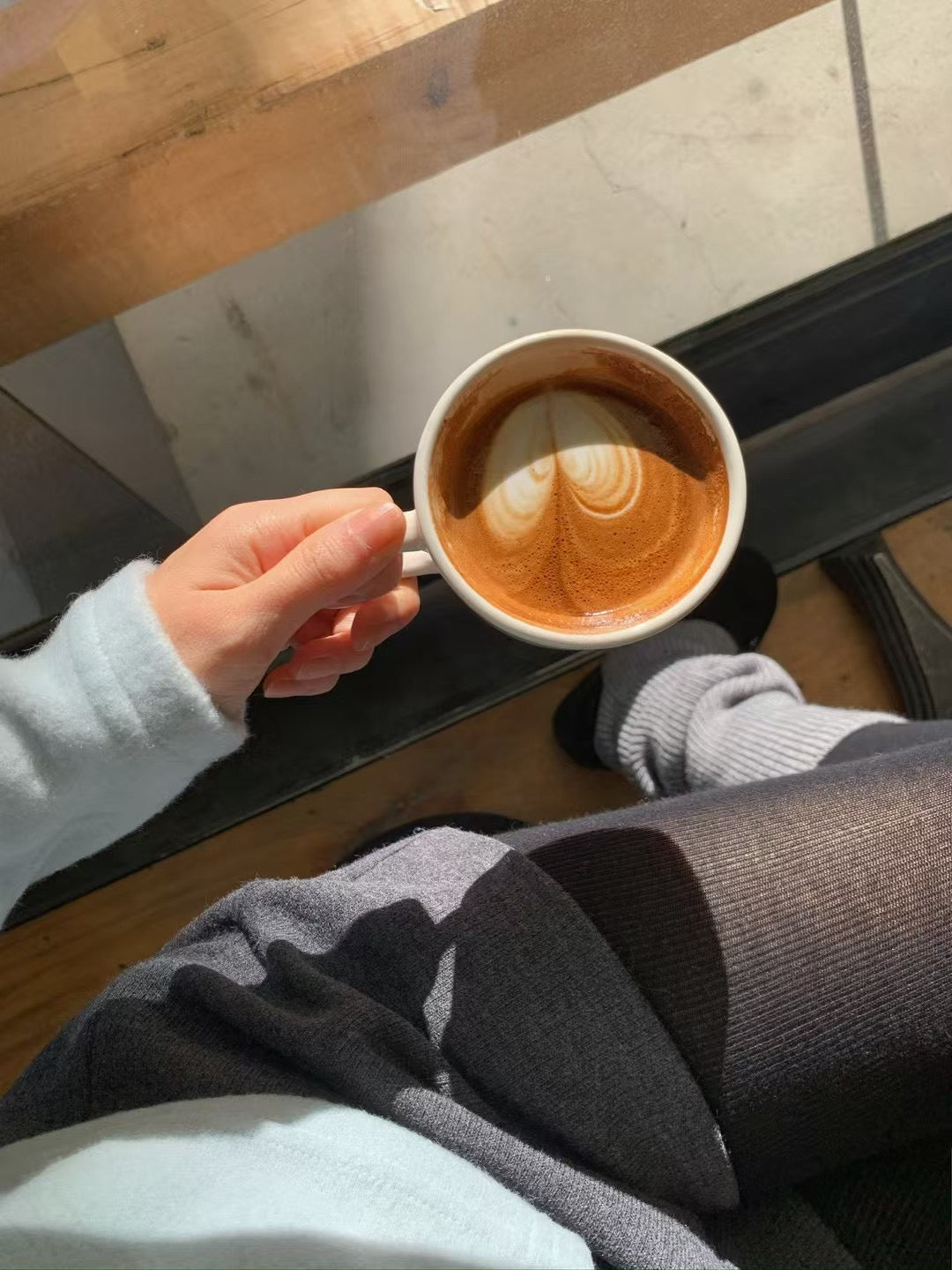 質感厚榜針織羊毛褲