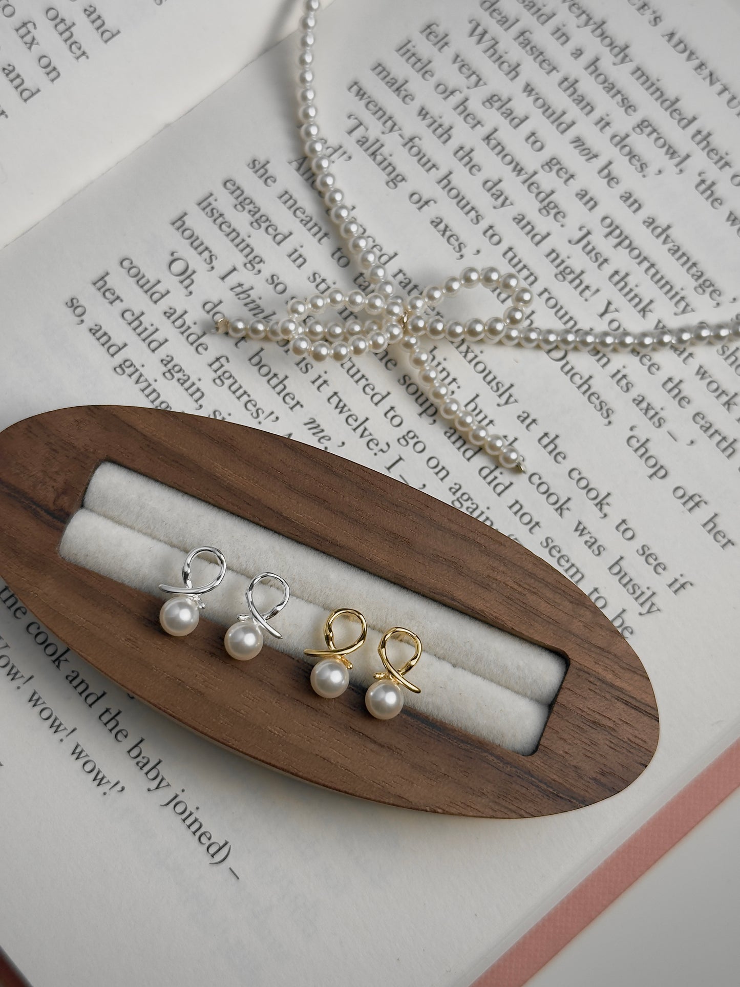 推薦款💖簡約線條珍珠耳環